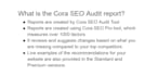 optimize onpage SEO with cora report and content for website