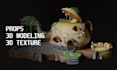 model and texture 3d prop asset for games and video