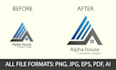 design, redesign, refresh, modify, update, edit, logo fix