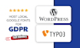host your google fonts on your website without plugins