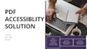manually test the PDF, and fix all accessibility issues