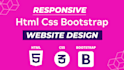 design html css bootstrap website