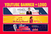 create a professional youtube banner and channel logo