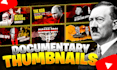 design a cinematic documentary youtube thumbnail