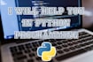 develop your projects using python in 12hrs