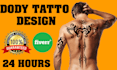 do back body tattoo design unique modern