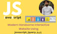 design a modern responsive website with HTML CSS javascript