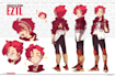 draw anime character sheet of your oc professionaly