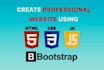 create clean and responsive website using html css bootstrap