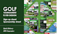 design an impressive golf tournament flyer