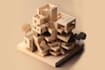 render 3d model simulating physical mock up realistic wood or mono high quality
