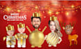 create christmas cards portrait illustration invitation caricatures