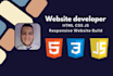 create responsive website in html css js