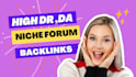 make 150 high quality dofollow forum profile backlinks