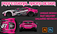 do car wrap, racing car wrap and itasha wrap design