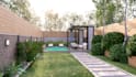 do modern backyard design in 3d