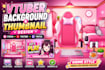 create vtuber background and anime social media thumbnail