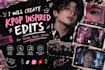 create kpop inspired edits for tiktok, reels, shorts