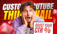 design eye catching amazing youtube thumbnails