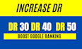 increase domain rating DR 60 , increase dr
