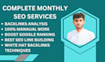 do complete monthly SEO service with white hat backlinks techniques