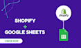 integrate your shopify site with google sheets