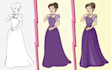 draw princess in classic disney style