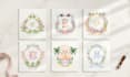 create custom wedding crest, monogram and watercolor logo