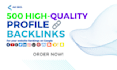 build 500 high quality seo profile backlinks for your website