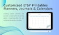 design hyperlinked digital planner, journals and printables for etsy listings