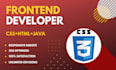 do frontend web development in html, css, react js and java script