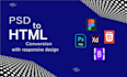 convert PSD to HTML responsive website design