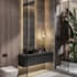 create master bedroom, bathroom and kitchen interior design 3d renders