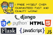 flask api or web app with javascript, html, css