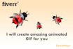 create 2d animated GIF and logo animations