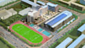 design 3d render sports, gym, courts, fitness centre, exterior