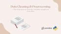 do data cleaning and data preprocessing to your data