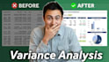 do dynamic budget vs actual analysis on excel variance analysis