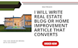 write real estate blog or home improvement article that converts