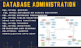 design database, data modelling, sql, oracle,python work