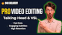 do pro video editing for youtube talking head video and vsl