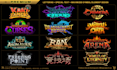 create a title logo creation for comic books, games, movies, and novels