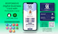 do great clickable digital business card, physical card with qr code, vcard