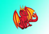 create drawing dragon mascot logo with text with any file