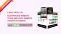develop ecommerce, food delivery and donation website with mobile apps