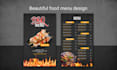 design a trendy restaurant menu