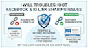 help to troubleshoot facebook and ig link sharing issues