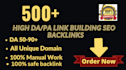 create 50 USA dofollow pr9 high da90 SEO profile backlinks link  building