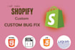 customize shopify website and fix shopify theme problems