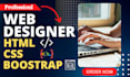 do front end responsive designing using HTML,CSS and boostrap